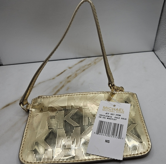 Michael Kors Women's Gold Monogram Wallet - Picture 4 of 7